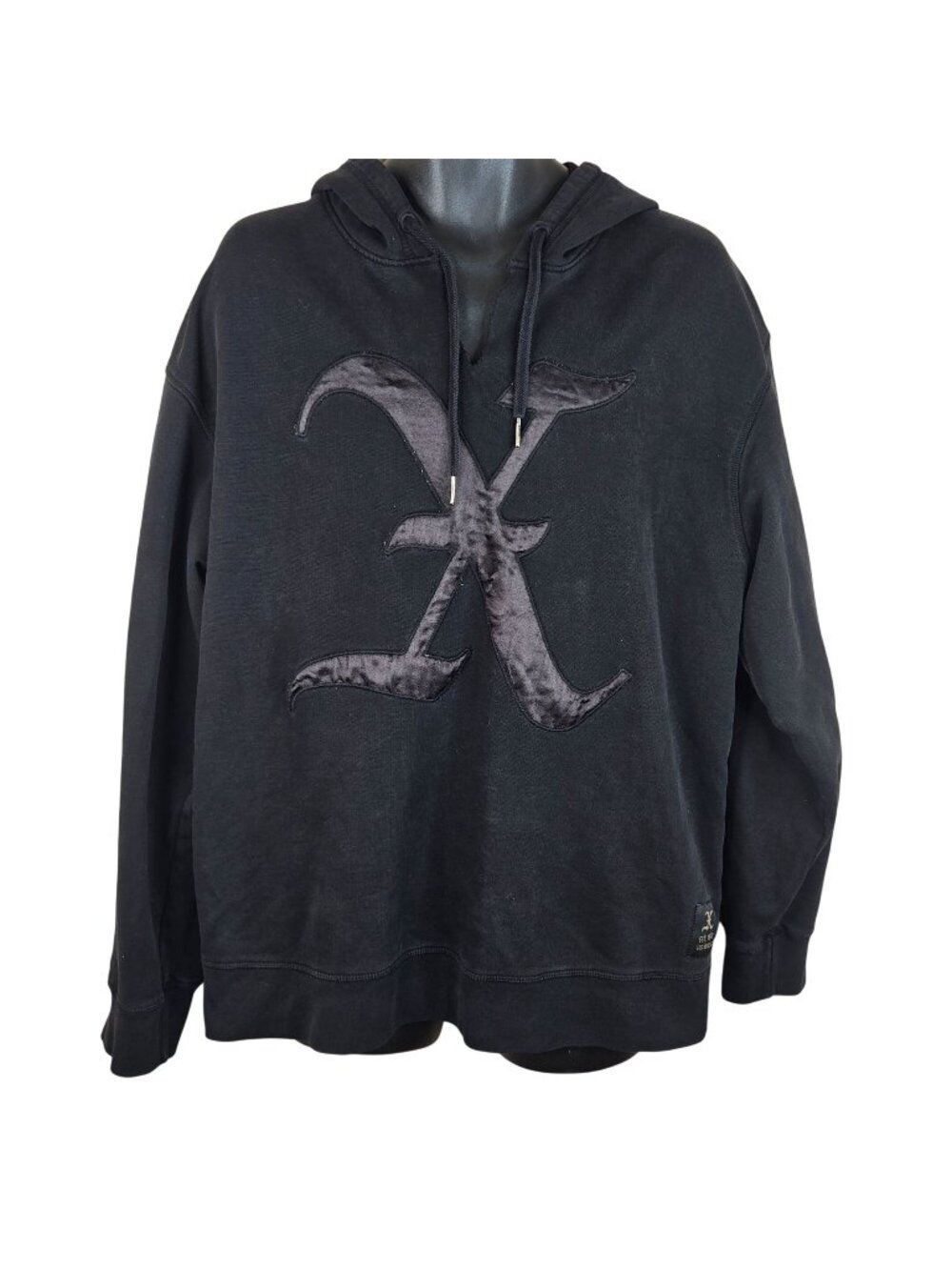 John Varvatos Black Hoodie Mens XL Casual Sweatshirt Pull X the Band